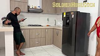 my roommate's big ass pussy seduces me for bareback creampie doggystyle riding
