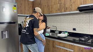 so i sneak into the kitchen and pound my chubby latina neighbor's fat ass while her hubby's outside at his birthday party
