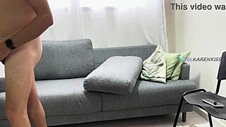 he ripped my pussy wide open on the couch