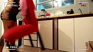 i CAUGHT stepdad filming our KITCHEN fuck his fat cock pounding my big ass