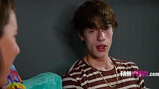 stepmom's accidental downblouse nude exposure in classic retro pov taboo wanking moment apparently from fampervs