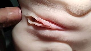 Crisp Close-Ups Capture Double Penetration of Cute Shaved Fuck Doll Pussy