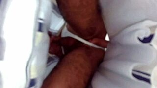 married man's train blackmail forces trans bride's wild ejaculation