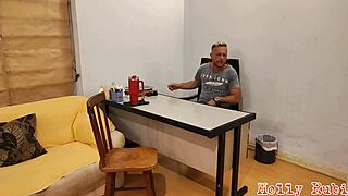 skinny redhead mature passes sofa test with deep anal creampie