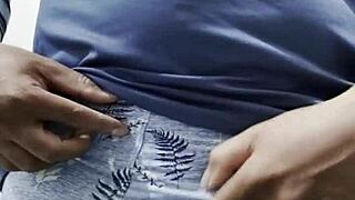 Hot bedroom handjob from mature indian mommy wife leads to massive orgasm cum explosion pov