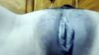 Hot bedroom handjob from mature indian mommy wife leads to massive orgasm cum explosion pov