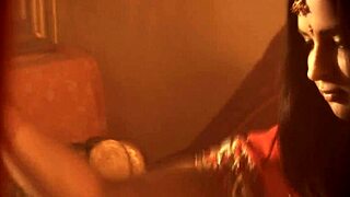 Brunette Indian Teases with Erotic Striptease and Sensual Undressing Dance