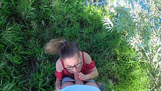 petite girl screamin for help lost in woods i help but she sucks my huge cock sooo good!!