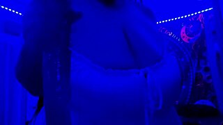 plump beauty takes huge black cock and monster dildo deep