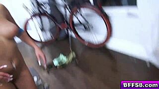 Three horny 18+ teens slobber over one guy's throbbing toy cock in wild suckfest.