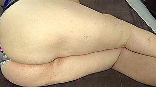 black cock jerkin off huge cum load down my big fat ass...