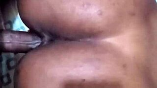 curvy ebony babe with big tits and tight pussy moans bent over in short sweet doggystyle ass shaking