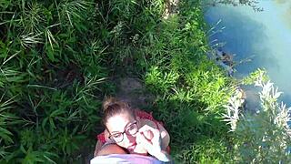petite girl screamin for help lost in woods i help but she sucks my huge cock sooo good!!