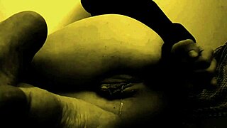she dives into this erotic nightmare fingering hairy pussy with wet dildo solo