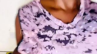 big tits bbw black babe fingers her fat pussy in casting