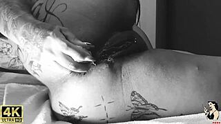 Paty Ange creampies stepmother's pussy then sucks out the load
