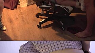 Shy girl in glasses secretly loves watching friends' dirty sex sessions