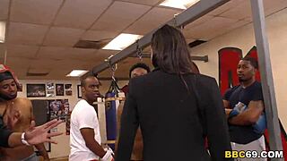 Karlee Grey Deepthroats And Gags On Big Black Cocks From The Boxing Club