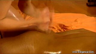 Who wouldn't love this exotic milf's steamy brunette massage turning sensual?