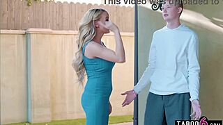 angry stepmom forces stepson to fuck neighbor now!