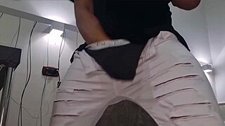 Sexy Italian bodybuilder jerks huge cock with dirty talk anal finger closeup