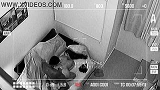 Security Cam Catches Lover Pounding Wife While Cuck Works Hard!