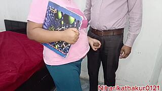 i'm fuckin my home tutor student doggystyle creampie her natural tits bouncin