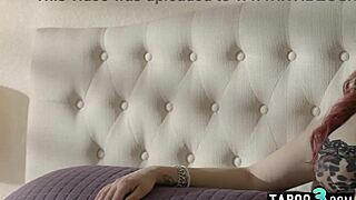 blindfolded milf rebel lynn sucks husband's monster cock with big tits out