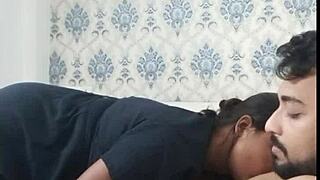 Big Tits Indian Girlfriend Rides Monster Cock Hard in Hotel Room Quickie with Friend