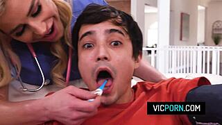 Busty MILF Doctors and Nurses Gangbang Virgin Patient Hard