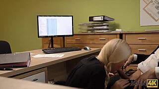 Naughty czech teen fucked hard in loan office sex casting by agent for cash