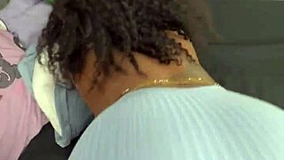 ebony milf's big ass takes young white boy's pov anal pounding