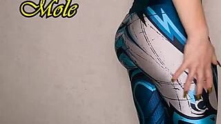 PAWG Twirls Big Elastic Ass in Yoga Shorts Leggings Closeup