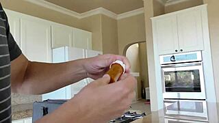 curvy newbie chokes down fat cock like a pro