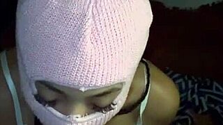 Masked Curvy Babe Gags on Huge BBC Deep!