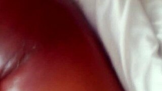 Oiled big booty ebony wife gets deep ass massage from hubby