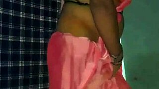hot shemale sways seductively in saree during indian mujra dance