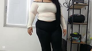 Chubby Brunette Quickie Doggystyle with Lover Before Cuckold Boyfriend