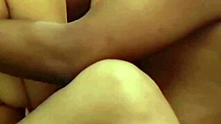 Homemade wife bent over takes rough doggystyle pounding with anal fingering cuckold husband watching close-up wet pussy dripping