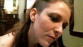 crossdressing shemale teen roughly doggystyles babe to facial cumshot