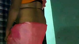 hot shemale sways seductively in saree during indian mujra dance