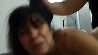 chubby latina milf mommy endures first painful anal fuck with cucumber