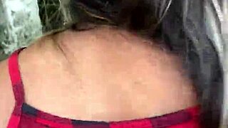 horny teen sneaks into woods for wild outdoor fuck session