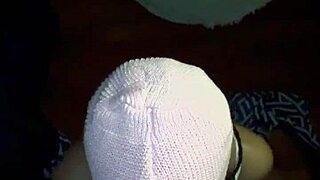 Masked Curvy Babe Gags on Huge BBC Deep!