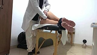 Proctologist fingers patient's asshole deep during humiliating anal exam
