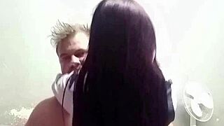 19yo Petite Schoolgirl Rides Stepdaddy's Cock Interracial Juicy Pussy Tight