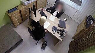 Naughty czech teen fucked hard in loan office sex casting by agent for cash