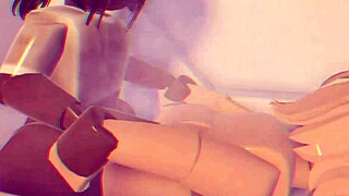 caught her showering in roblox now things heat up steamy