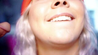 this cute colombian bbw coed starts her day sucking cock with those fat lips wrapped tight