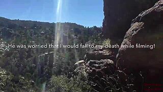She Deepthroats Swallows Cum On Public Hiking Trail Blonde Outdoor Suck
